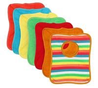 7 Pack Bibs Baby MultiColour PopOver Unisex Soft Terry Towelling Large Size Bib