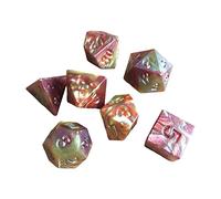 7-Pack Double Color Multi Sided Dice 7-Die Acrylic for DND RPG Entertainment