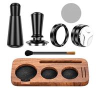 7 Pack Espresso Accessories Kit,54mm Espresso Tool Kit | Espresso Tamping Station | Coffee Distributor Tamper | WDT Tool | Dosing Funnel | Expresso Puck Screen | Christmas Gift for Espresso Lovers