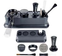 7 Pack Espresso Tamper Station&Coffee Distributor Tamper&Espresso WDT Stirrer&Coffee Tamping&Brush&Coffee Dosing Funnel&Espresso Puck Screen, Espresso Accessories for Bar Home Office (54 mm)