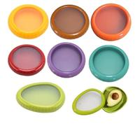 7 Pack Fresh Elastic Capsule, Multifunctional Silicone Fruit and Vegetable Storage Container, Silicone Fruit Storage Box for Avocado, Onion, Lemon, Tomato