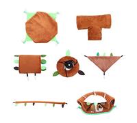 7 Pack Hamster Hammocks Tunnel Toy Small Animals Bunk Bed Swing Hanging Warm House Cage Nest For Sugar