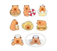 7-Pack Kawaii Capybara-Themed Acrylic Chip Clips - Funny Bag Sealing Clamps for Kitchen Snack & Food Storage, Small Airtight Sealer, Cute Animal Decor