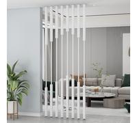 7 Pack Metal Room Dividers Ceiling to Floor s No Drill Installation Ideal for Living Rooms & Studies White H-210cm (82.6in) - Enhance Space & Privacy