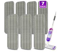 7 Pack Microfibre Mop Pads Washable for Spray Mops -Wet Dust Mop Pads