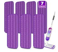 7 Pack Microfibre Mop Pads Washable for Spray Mops -Wet Dust Mop Pads