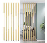 7-Pack Minimalist Aluminum Room Divider Panels Floor-to-Ceiling Square Partitions for Studios Apartments Teahouses and Stairway Entrances (3.44ft/105cm)