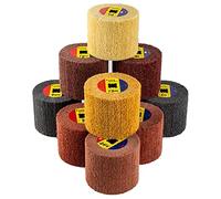 7 Pack Non Woven Wire Abrasive Drawing Polishing Burnishing Wheel Flap Brush 120mm x 100mm for Surface Treatment Stainless Steel, Aluminum, Copper, Metal, Grit: 60# 80# 120# 180# 240# 320# 600#