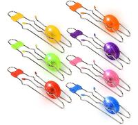 7 Pack Retro Light Up Gyro Wheels Set, 10.2'' Retro Magic Rail Twirler Sensory Toy with Spinning Wheel and Flashing LEDs, Magnetic Flashing Fidget Toy for Kids Birthday Gifts (7 Colors)