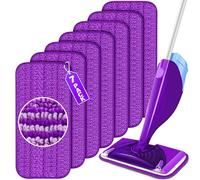 7 PACK Reusable Mop Pads for Flash Powermop, Microfiber Pads Refills Machine Washable Up to 100+ Times Wet Dry Use for Floor Cleaning Suitable for All Floor Types