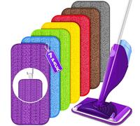 7 PACK Reusable Mop Pads for Flash Powermop, Microfiber Pads Refills Machine Washable Up to 100+ Times Wet Dry Use for Floor Cleaning Suitable for All Floor Types
