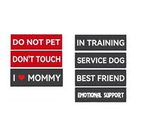 7-Pack Service Dog Vest Patches Removable Do Not Pet in Training and Emotional Support Dog Vest Patches Tactical Dogs Harness Patch