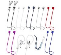 (7 Pack Straps + 2 Pack EarHook+1 Pack Lanyard) Ultra Strong Magnetic Straps for AirPods,Anti-Lost Cord for AirPods 4rd Pro 1st 2nd 3rd 1st 2nd Silicone Sports Lanyard and Ear Hook
