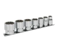 Loops 7 PACK - Whitworth Socket Set - 3/8" Imperial Square Drive 12 Point HIGH TORQUE Loops Multicolor