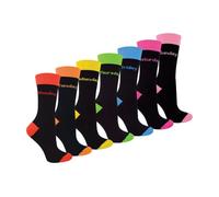 7 Pack Womens Days Of The Week Socks | Sock Snob | Black Novelty Dress Socks for Ladies
