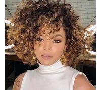 7 Packs GoGo Curl Crochet Hair 10 Inch Short Curly Crochet Hair Beach Curl Water Wave Crochet Braids Synthetic Hair Extensions (10 Inch, T1B/30/27)