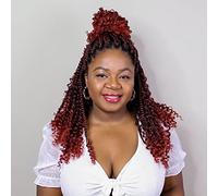 7 Packs/Lot Braiding Hair Box Braids Goddess With Curly Ends 3S Wavy Crochet Hair Extensions for Black Women (14 Inch, Pack of 7, #T-350)