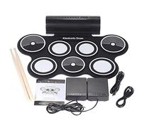 7 Pad Electronic Drum Set For Kids Adults, With Headphone Jack, Built In Speaker And, Drum Stick, Foot Pedals, Great Holiday Birthday Gift For Kids Drum Set