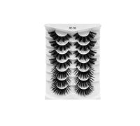 7 Pairs 3D Faux Mink Eyelashes with Two Styles Fluffy Thick Soft Natural Look False Eyelashes Extension Handmade Fake Eyelashes Pack