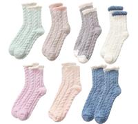 7 Pairs Bed Socks for Womens Fluffy Socks Womens, Thermal Sock for Women 35-39, Offers Cozy Warmth, Soft and Fuzzy Feel for Winter Suitable for Ladies Women Girls