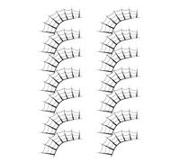 7 Pairs Halloween Eyelashes Creative Elements Design for Cosplay | Black Fiber Reusable False Lashes, Intricate Cutouts with Bat and Castle Motifs, Stage Makeup
