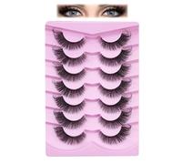 7 Pairs Handcrafted Crisscross Curl Fluffy Layered False Eyelashes - Lightweight Flexible Band With Dense Tapered Ends For Bold Volume Natural Seamless Fit Easy Application Daily Wear Special
