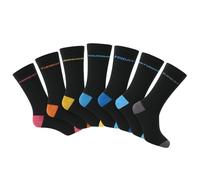 7 Pairs - Men's Days of the Week Socks - Novelty Cotton Rich Comfy Socks, Coloured Heel & Toe - UK Size 6-11 | EUR 39-46