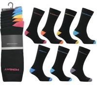 7 Pairs of Men's Days of the Week Socks Cotton Rich Socks with Coloured Heel & Toe UK Size 6 to 11 Novelty Gift