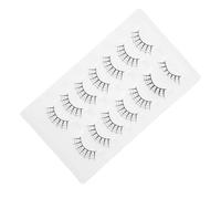 7 Pairs Paper Cut False Eyelashes, Black Fibre Party Costume Design | Reusable Wear, Easy Application, Intricate Bat Butterfly Castle Cutouts, Exaggerated Style, for Festivals and Stage