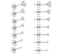 7 Pairs Titanium Earrings Studs Set, Hypoallergenic for Women Men with Sparkling 3A Cubic Zirconia, 2/3/4/5/6/7/8mm Surgical Steel Earrings Piercing Jewelry Sterling Silver Stud Earrings