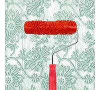 7'' Patterned Paint Roller for Wall Decoration Classic Brick Embossing Texture Rubber Roller Decorative Household DIY Paint Art Tool for Wall Decoration (EG043T)