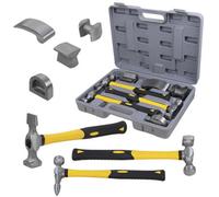 7 Pc Hand Car Auto Body Work Hammer And Dolly Fender Tool Dent Repair Set Kit