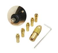 7 Pcs 0.5mm-3.0mm Mini Drill Collet Set Brass Drill Chucks Adapter Bits for Twist Electronic Drill Chuck Tool Power Rotary Tool