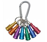 7 PCS 1/4" Key Chain Post, 1 Pc Carabiner, Drill Bit Holder, Drill Bit Holder, Hex Drill Bit, Screwdriver Bit Holder Portable Screw Adapter, Key Chain Drill, Fits Hex Screws (7 Colors)