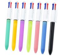 7 Pcs 4-in-1 Retractable Ballpoint Pens, Multicoloured Pens All In One,Medium 1.0mm, Black, Red, Blue and Green, for Office School Supplies Teachers Students Children Gift