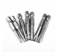 7 Pcs 50mm Magnetic Screwdriver Bit Set with 1/4 Inch Hex Shank, Five-Point Star Shape for Durable Alloy Steel Hardened Tips, Compatible with Electr