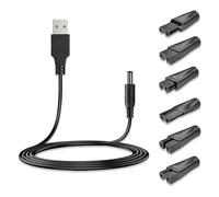 7 Pcs 5V USB One Blade Shaver Charger Cable, Charging Cable Replacement, Shaver Charger Kit, Multi-Compatible Charging Set for Electric Shavers Clippers, Adapter Heads, USB Powered Portable Design