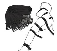 7 Pcs Adjustable Bondage Straps Set - BDSM Restraint Kit with Ropes and Cuffs for Couples, Fetish Cosplay and Adult Role Play