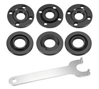 7 Pcs Angle Grinder Key Wrench, Angle Grinder Adjustable Spanner, Inclu 6 Pcs Metal Lock Nut with Flange Wrench, Compatible with Multi Accessories
