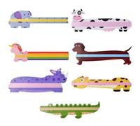 7 Pcs Animal Reading Book Mark Dyslexia Overlays Transparent Bookmark Ruler Book Marks Overlays for Reading Dyslexia Multipack Reading Tools for Students Teachers Classroom