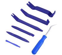 7 Pcs Auto Trim Removal Tool Car Upholstery Repair Kit,Car Door Audio Panel Trim Removal Set,Fastener Terminal Remover Tool Set Clips Pry Kit Auto Clip Pliers(Blue)