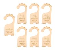 7 Pcs Baby Wardrobe Dividers,Baby Clothes Dividers,Baby Age Hanger Dividers,Colorful Wooden Closet Divider,Clothes Size Classification Hanger,for Newborn to 24 Months Size Clothes