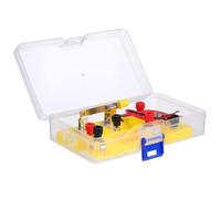 7 Pcs Basic Electric Circuit Starter Kit, Copper & Plastic Electronic Experiment Set with Storage Box, Full Accessories for Series & Parallel Principle Demonstration