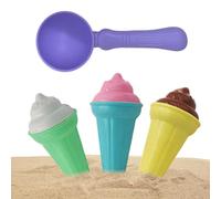 7 Pcs Beach Toys | Plastices Ice Cream Cones Scoops | Kids Sand Digging Tools | Snow Play Set For Boys Girls , Summer Winter Outdoor Beach Sand-pit Toys Gift