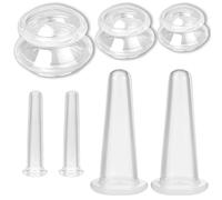 7 PCS Body and Face Cupping Therapy Set, Facial Cupping Set for Face, Clear Silicone Massage Cups, Clear Suction Cups for Body Suitable the Eyes Back of the Neck