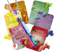 7 Pcs Breathing Necklace Flavoured Filters,Portable Breathing Necklace with Resistance Stress Anxiety Relief for Meditation & Travel (Multicolour)