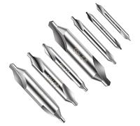 7 Pcs Center Drill Bit Set, M2 High Speed Steel Center Drill 60-Degree Angle Countersink Drills for Lathe & CNC, Precision Centering Tools for Metalworking (Sizes 1.0, 1.5, 2.0, 2.5, 3.0, 4.0, 5.0)
