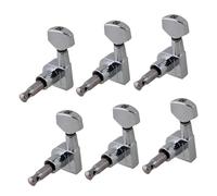 7 Pcs Chrome Electric Guitar Tuning Pegs Machine Heads W/Screws Kit