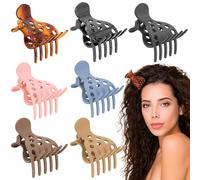 7 PCS Clips for Curly Volume, Curl Clips for Hair Roots Lift, Anti-Slip and Anti-Wrinkle Volume Root Clip, Creates a Natural Fluffy Effect for All Hair-Types