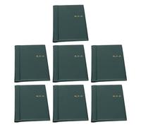 7 Pcs Coin Collection Book with Clear Pages, Coin Holder Album, 120 Pockets Currency Collection Book for Coins Medals Tokens, Green PVC Coin Storage